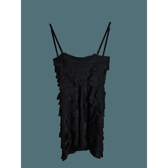 BCBGMAXAZRIA Brandie Tiered Ruffle Mini Front Zip Dress Women Size 4 - Picture 8 of 10